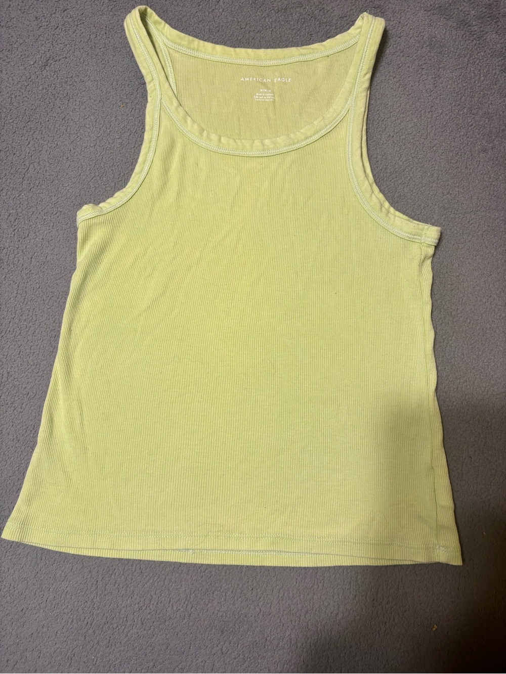 American Eagle Outfitters Light Yellow Ribbed Girls' Tank Top